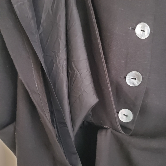 Linen blend button down midi skirt with liner- 8 - Picture 5 of 7